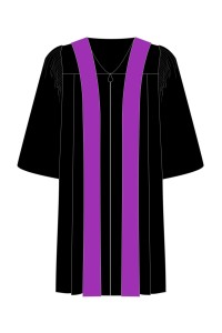 網上訂購香港都會大學通職教育學文憑畢業袍紫色帶畢業肩帶制服公司 畢業袍 垂布 DA336